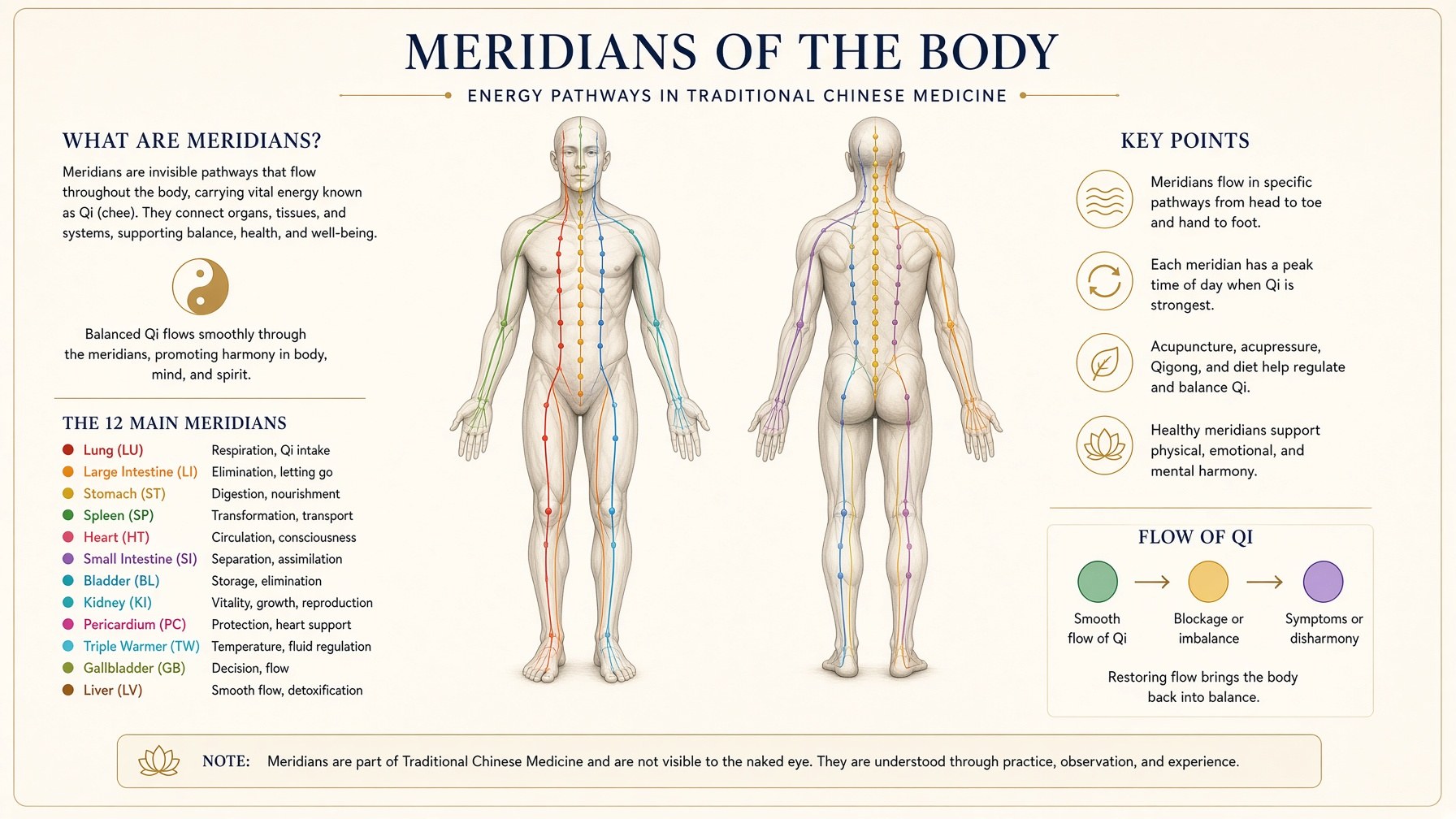 Kidney meridian card from the atlas