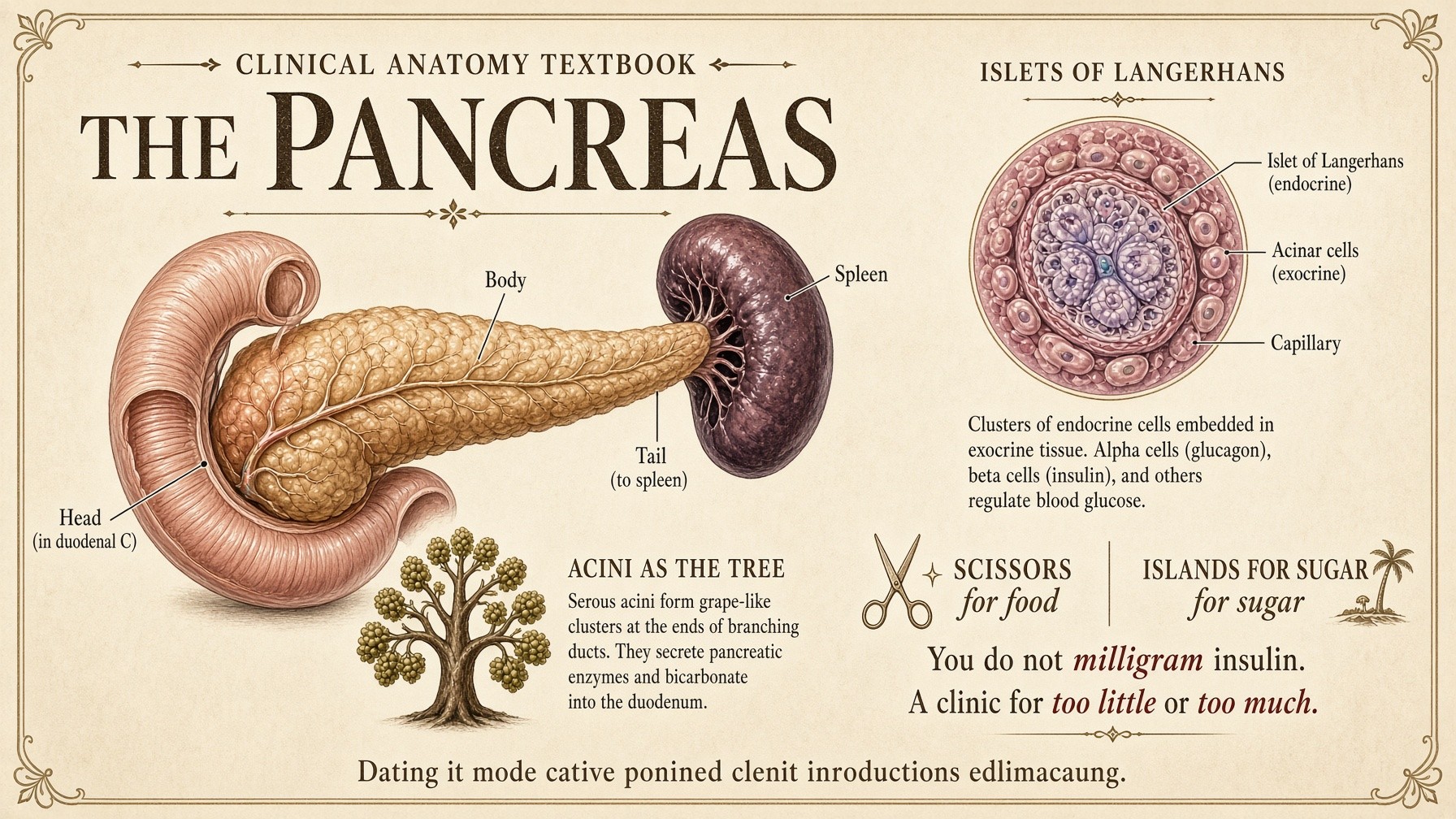 Banner: the pancreas — tree and islands