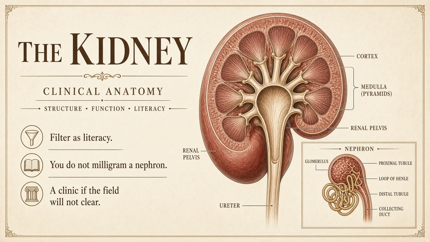 Banner: the kidney and the nephron