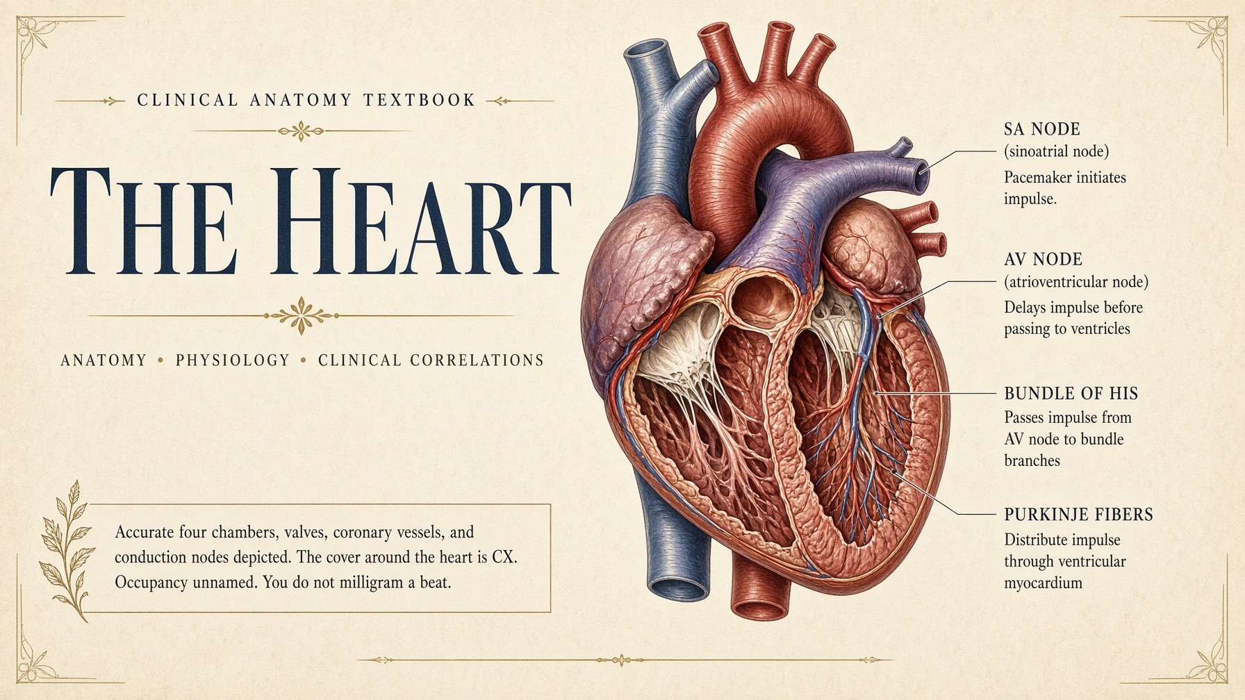 Banner: the heart — four chambers