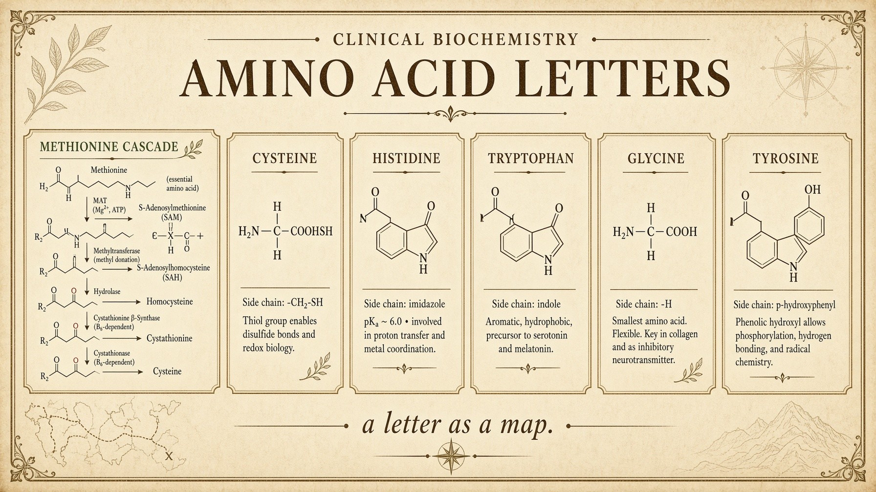 Banner: amino acid letters