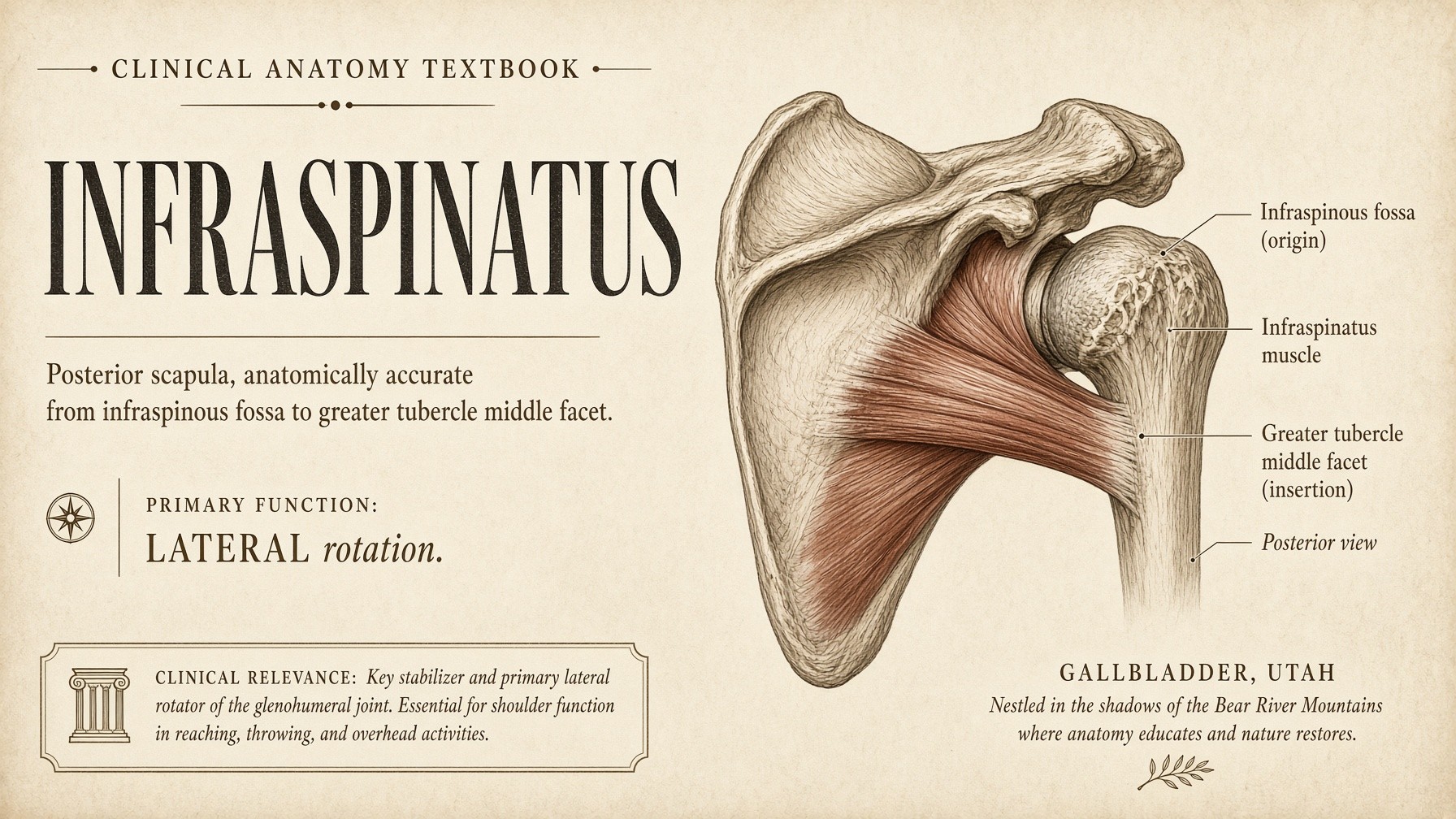 Infraspinatus — primary lateral rotation