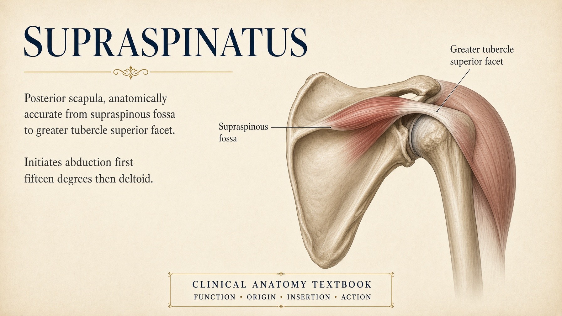Supraspinatus initiates abduction