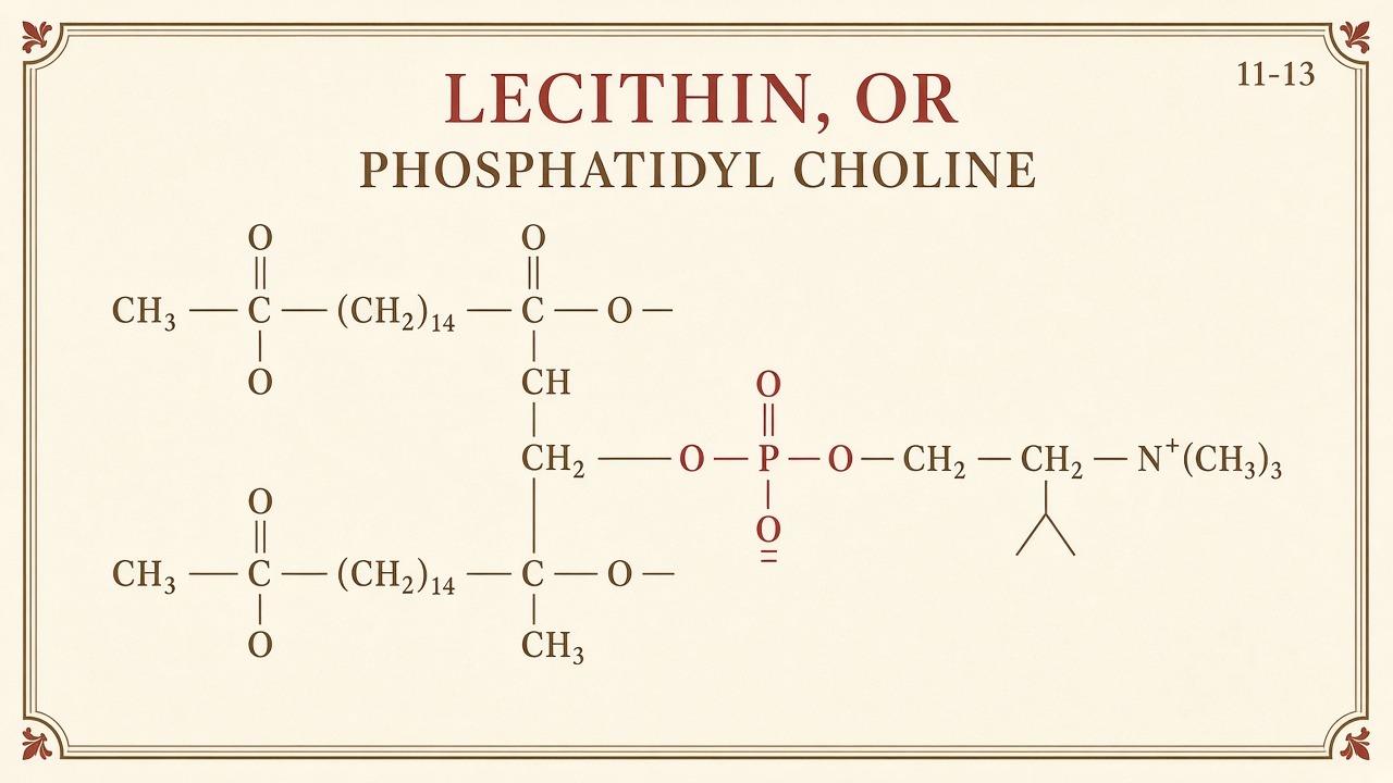 Chart 11-13: lecithin, or phosphatidylcholine