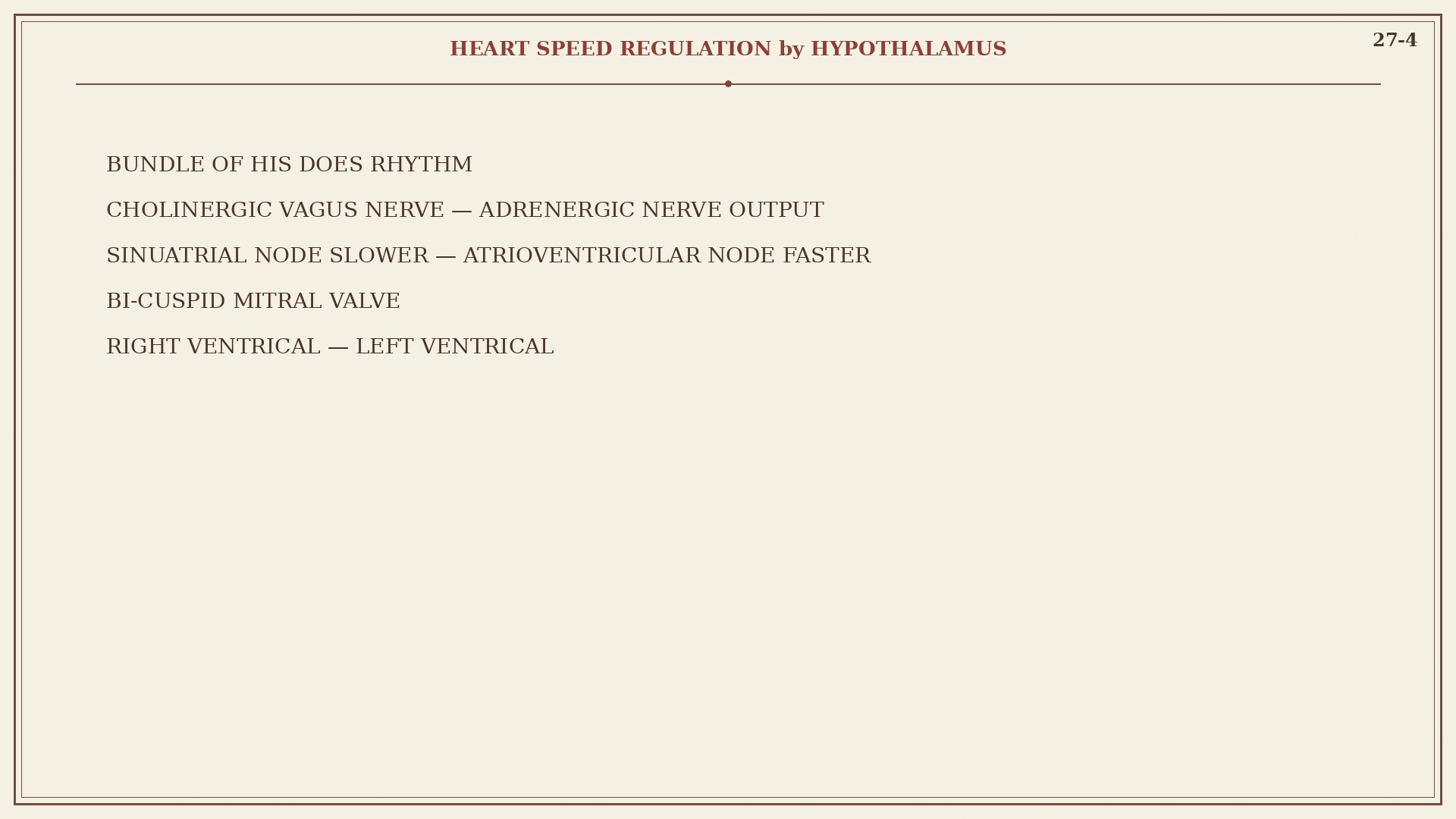 Chart 27-4: heart internal, chambers, mitral, ventricles