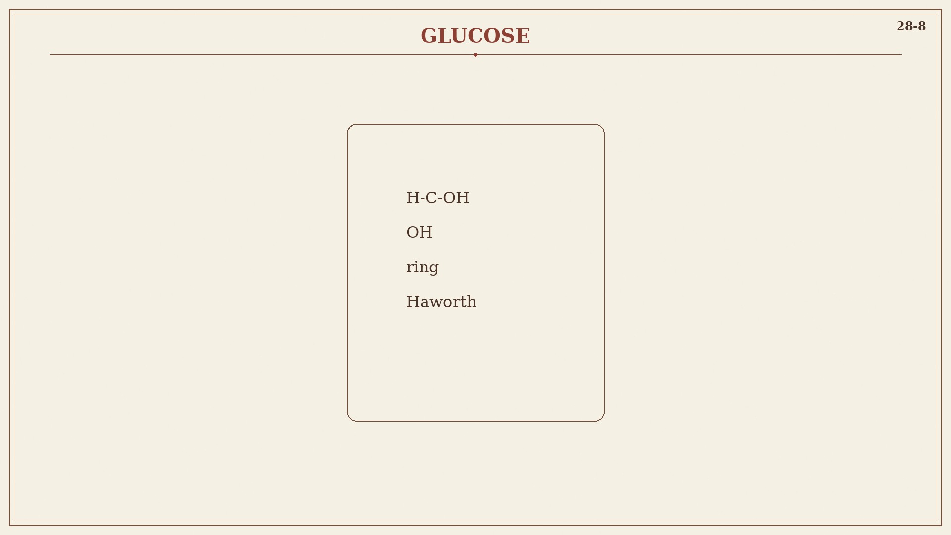 Chart 28-8: glucose