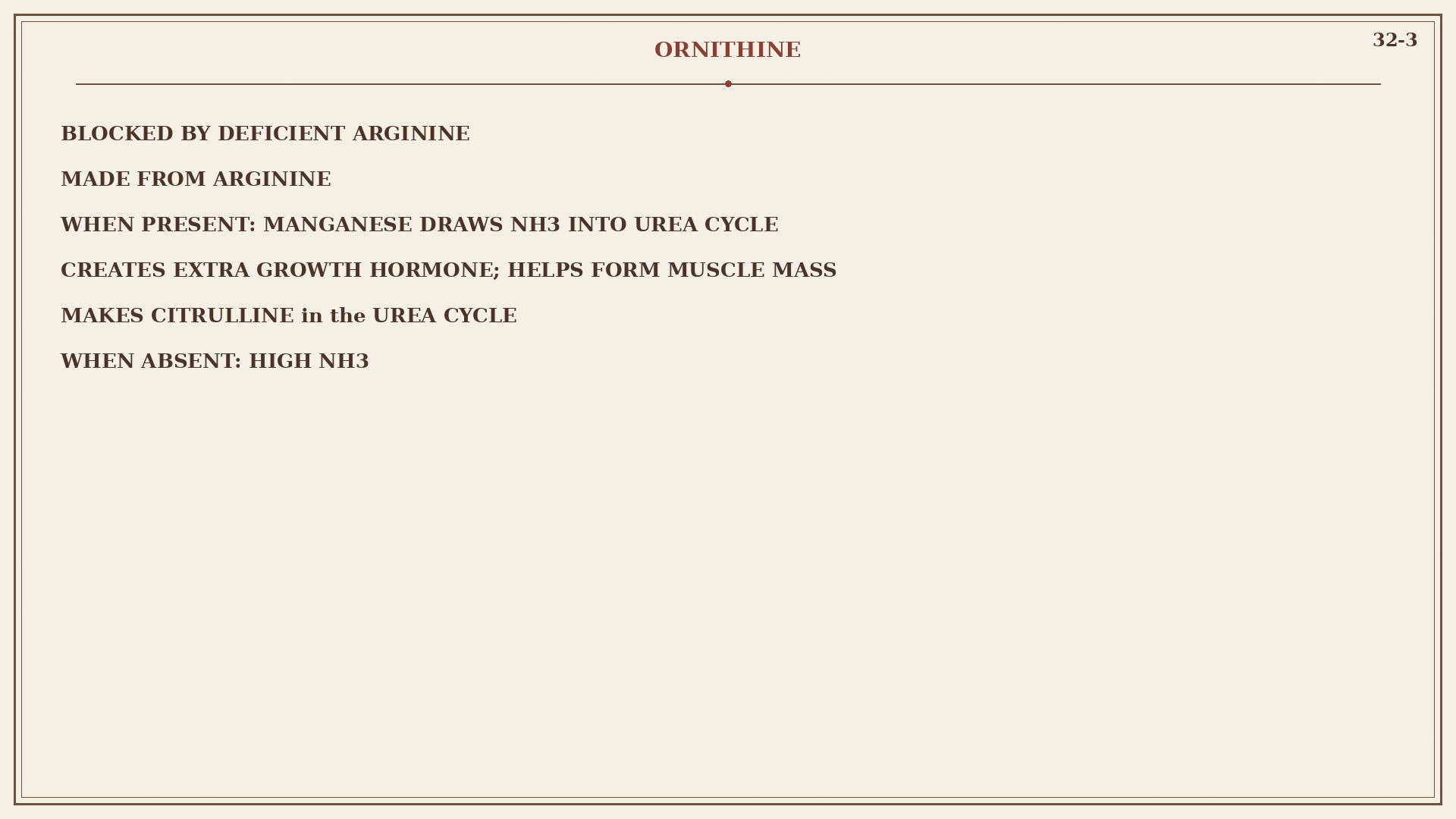 Chart 32-3: ornithine