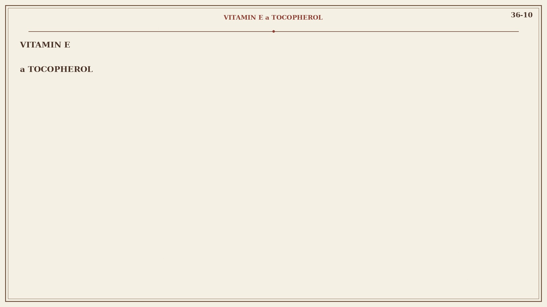 Chart 36-10: vitamin E alpha-tocopherol portrait