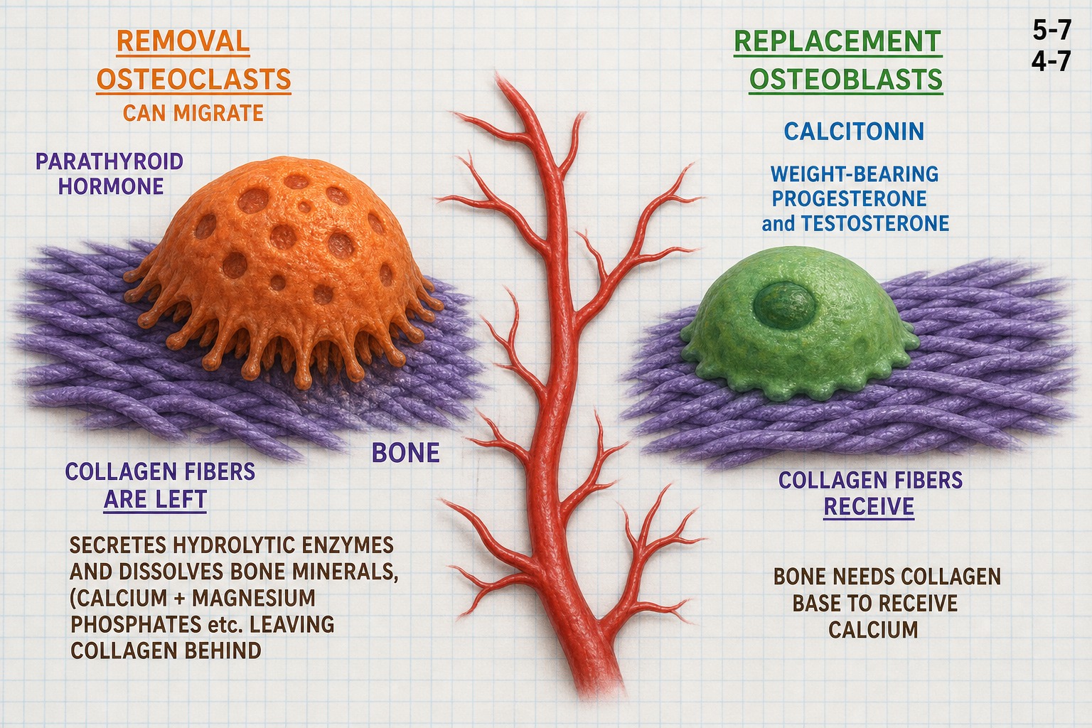 Chart 5-7: osteoclast and osteoblast