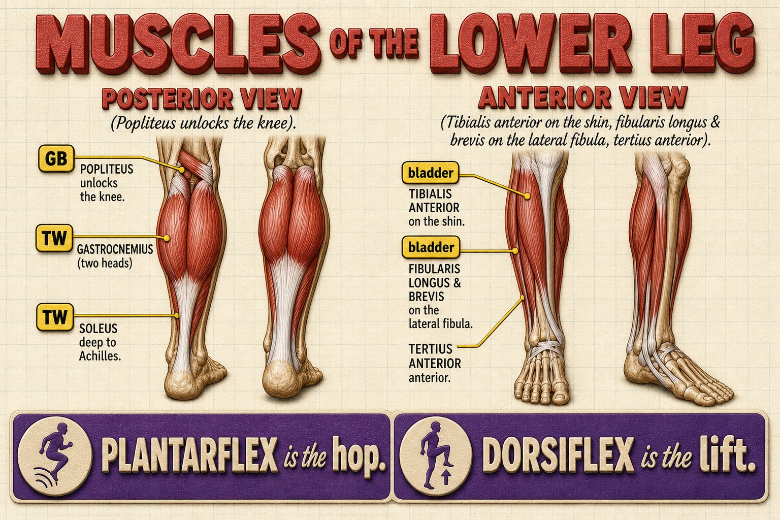 Five muscles of the lower leg as the translators of this lab