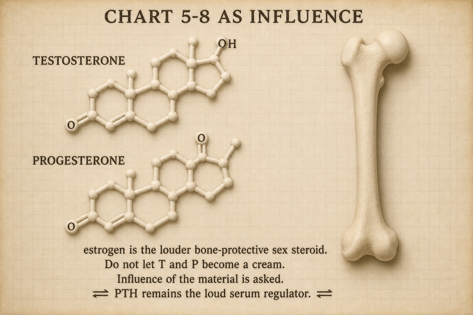 Banner: chart 5-8 as influence — T and P as shapes, not a cream